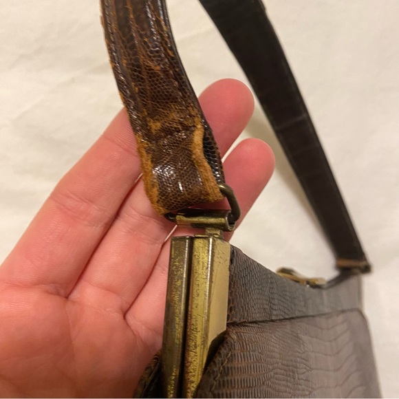 Vintage brown leather handbag - Picture 6 of 12